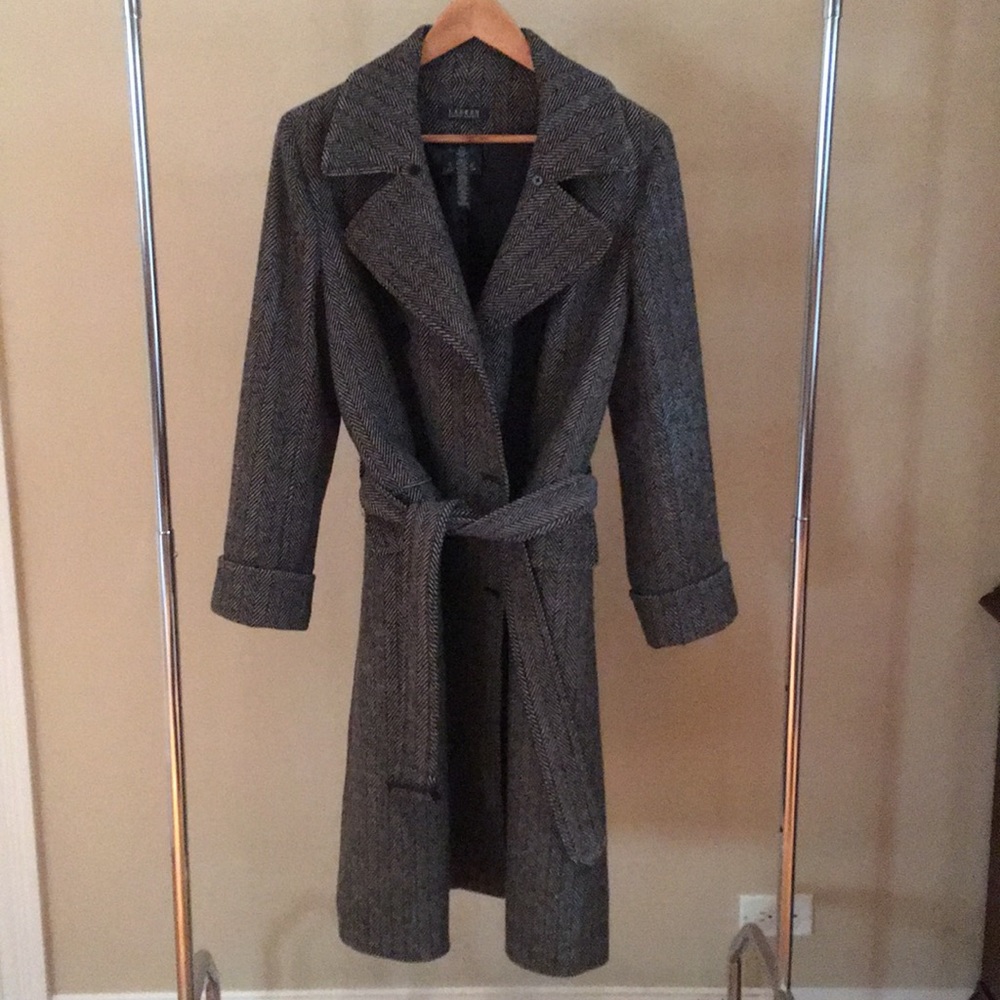 Wool Ralph Lauren Coat (detachable fur piece)